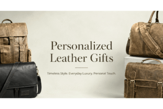 Personalized Leather Gifts by MAHI Leather featuring premium leather bags and travel accessories